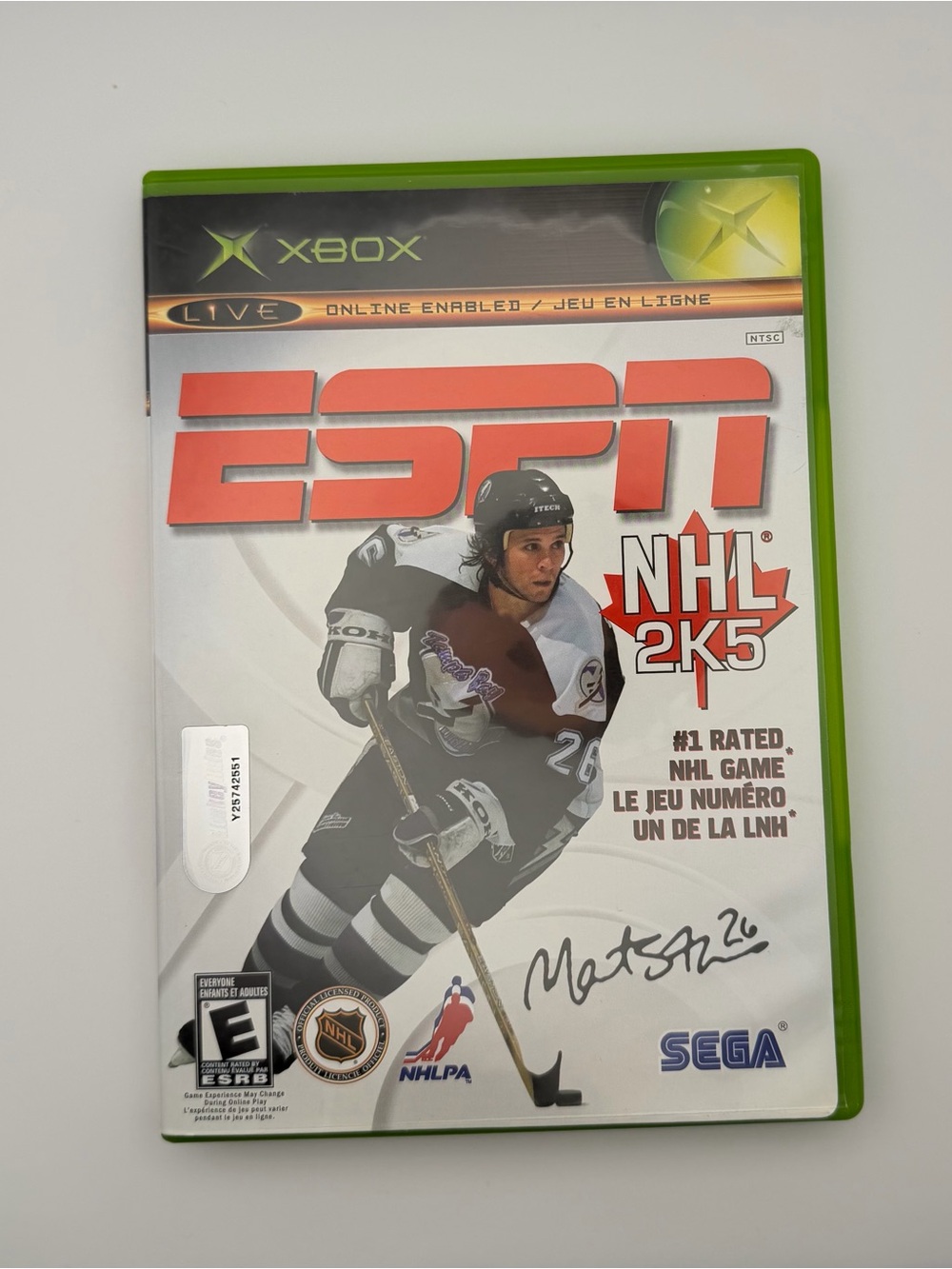 ESPN NHL 2K5 Xbox Video Game - Sega, Green Case